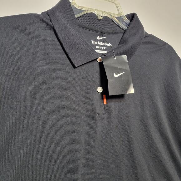 NWT Nike Woman’s Cropped Golf Polo Black Dri-fit Size XL Loose Fit DC3426-010 - Picture 11 of 13